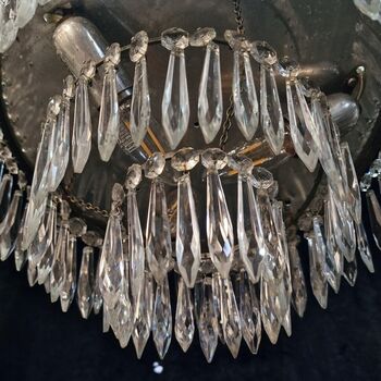 Vintage French Brass Crystal Waterfall, 4 of 12