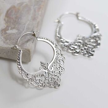 Sterling Silver Marrakesh Nights Hoops, 6 of 10