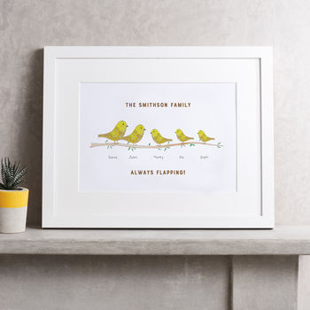 Personalised Little Bird Family Print, 3 of 4
