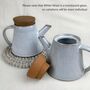 Fair Trade Handmade Glazed Stoneware Teapot, thumbnail 9 of 12