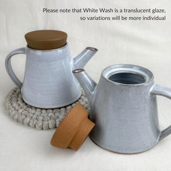 Fair Trade Handmade Glazed Stoneware Teapot, 9 of 12