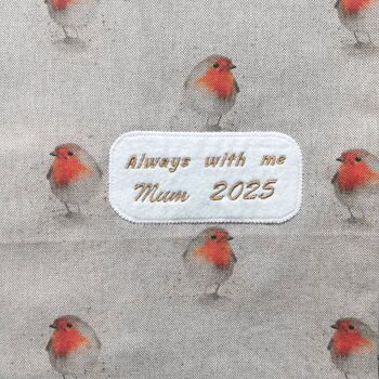 Personalised Robin Cushion, Remembrance Pillow Keepsake, 3 of 10