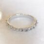 Textured Spaced Grain Eco Sterling Silver Stacking Ring, thumbnail 5 of 7