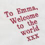 Personalised Embroidery Bunny Cream Toy Soother, Boxed, thumbnail 3 of 12