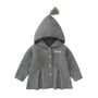 Personalised Grey Knitted Flare Hooded Cardigan, thumbnail 5 of 11