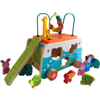 Wooden Noah's Ark Pull Along And Shape Sorter Playset, 7 of 10