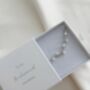 Bridesmaid Silver Pearl Diamanté Bracelet, thumbnail 2 of 4
