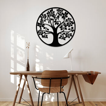 Handmade Wooden Tree Of Life Wall Art For Living Room Decor, 4 of 10