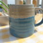 Set Of Four Reactive Glaze Brûlée Mugs In Light Blue And Grey Mist, thumbnail 10 of 10