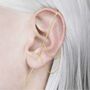 Rose Gold Plated Silver Double Chain Ear Cuff Earrings, thumbnail 2 of 5
