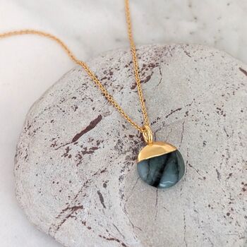 The Orb Emerald May Birthstone Necklace, 2 of 8