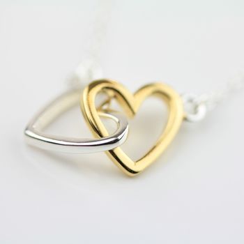 Interlocking Perfect Pair Of Hearts Necklace, 4 of 7