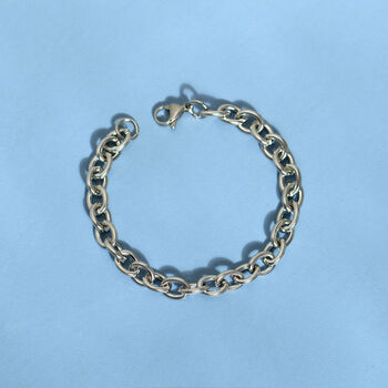 Chunky Stainless Steel Oval Link Chain Bracelet, 3 of 4