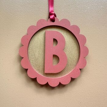 Personalised Christmas Ornament Scalloped Decoration, 6 of 7