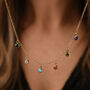 Birthstone Charm Station Necklace, thumbnail 8 of 10