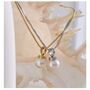 Monaco D’or Pearl Gold Pearl Cream Rim Ball Necklace, thumbnail 1 of 3