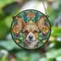 Chihuahua Fawn Stained Glass Effect Suncatcher, thumbnail 2 of 3