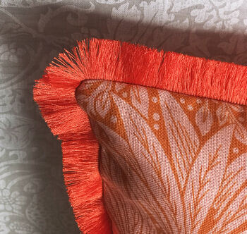Orange William Morris Marigold 13' x 18' Cushion Cover, 6 of 8