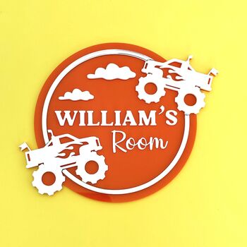 Monster Truck Personalised Kids Door Sign, 2 of 5