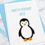 'Penguin' Handmade Boys 1st Birthday Card, thumbnail 2 of 3