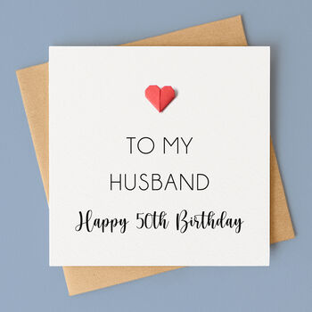Personalised Birthday Card For Husband – Any Age, 5 of 5