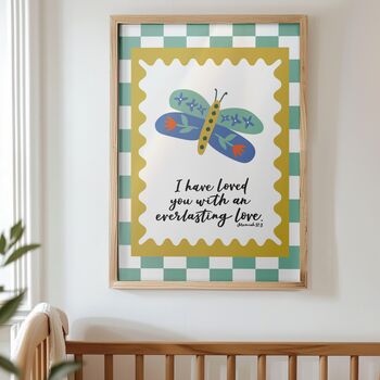 Everlasting Love Butterfly Nursery Print, 5 of 7