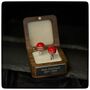 Personalised Red Cricket Ball Cufflinks, thumbnail 3 of 10
