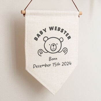 Teddy Bear New Baby Hanging Flag, 3 of 3