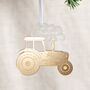 Personalised Tractor First Christmas Hanging Decoration, thumbnail 1 of 2