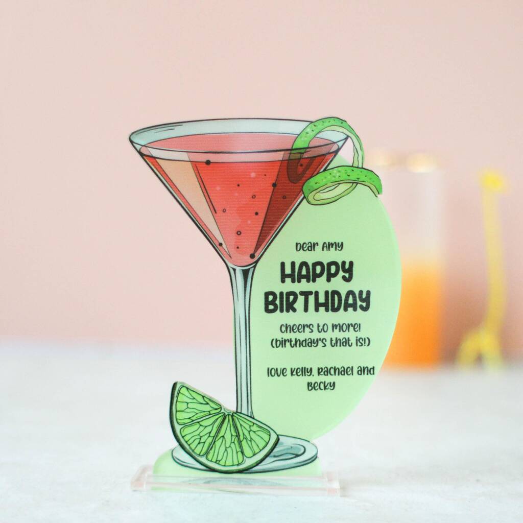 Personalised Cosmopolitan Cocktail Card, 1 of 7