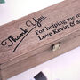 Personalised Wooden Thank You Carved Wine Box, thumbnail 3 of 3