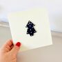 Spotty Handmade Christmas Tree Card, thumbnail 1 of 3