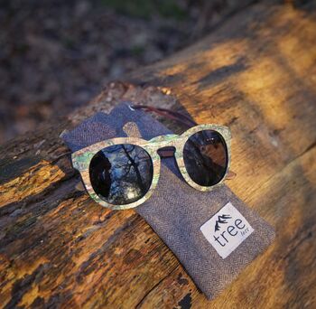 Rivington Seashell Sunglasses With Smoked Grey Lens, 5 of 9