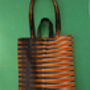 African Print Tote Bag | Black Orange Doyin Print, thumbnail 2 of 6