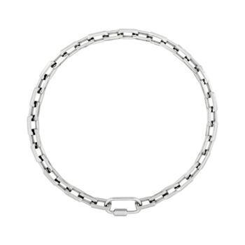 Chunky Screw Lock Steel Chain Mens Necklace, 8 of 9