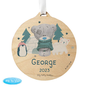 Personalised Winter Explorer Tiny Tatty Teddy Christmas Tree Decoration, 5 of 5
