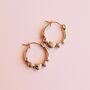 Heart Hoop Stainless Steel Earrings Gold Or Silver Tone, thumbnail 3 of 9