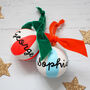 Personalised Striped Ceramic Bauble, thumbnail 1 of 12