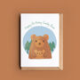 Knitted Daddy Bear Birthday Card, thumbnail 1 of 2