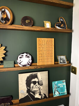 Five Year Solid Oak Anniversary Plaque, 3 of 6