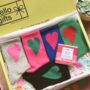 Christmas Heart Socks Letterbox Gift Set Five Pairs Bestseller, thumbnail 7 of 10