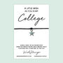 Starting College Wish String Bracelet – Good Luck Keepsake Gift, thumbnail 1 of 3