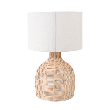 Natural Wicker Table Lamp With Shade, 4 of 11