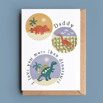 Personalised I Love You More Than Dinosaurs Card, 2 of 3