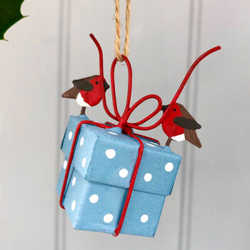 Christmas Hanging Decoration With Robins, 4 of 4