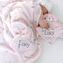 Personalised Pink Dalmatian Puppy Comforter And Blanket, thumbnail 1 of 12