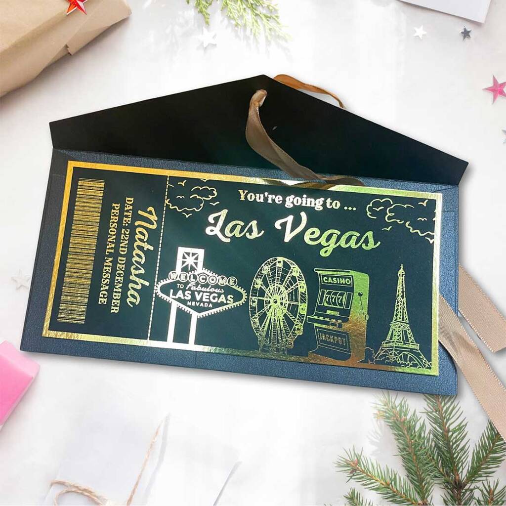 Carte Da Gioco Las Vegas "Welcome To Fabulous" - Mazzo Con Finitura Lucida Argento (FOIL), Portatile