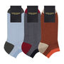 Lux Taylor Men's Trainer Socks – Sky, Orange, Black, thumbnail 1 of 4