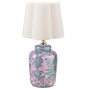 Pink Floral Ceramic Table Lamp With Scalloped Shade, thumbnail 2 of 7