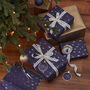 Blue And Gold Christmas Wrapping Set, thumbnail 1 of 3